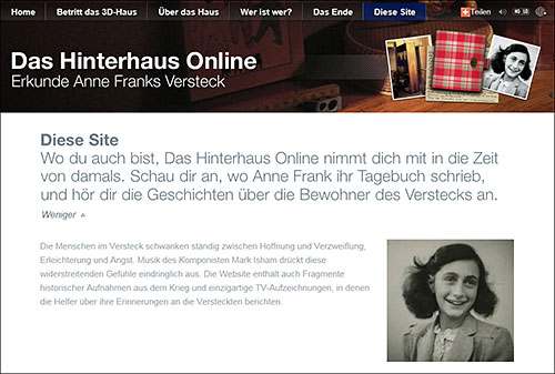 Das Hinterhaus Online - Erkunde Anne Franks Versteck